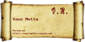 Vass Metta névjegykártya